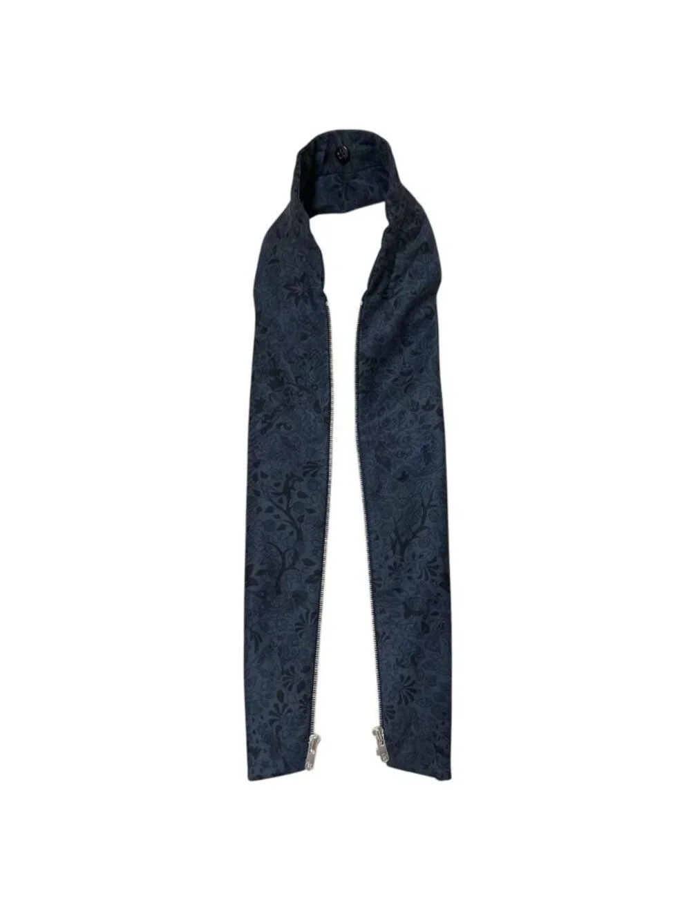 Hermes Mohair Wool Scarf Docking Tailored Jacket 50 Navy - Picture 11 of 12